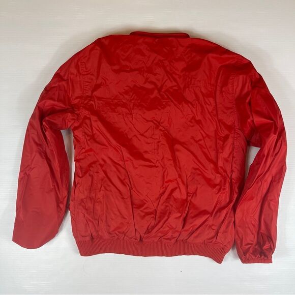 Analog Design Unlikely Futures Windbreaker Red Nylon Zipper Men's M Ribbing - Picture 2 of 8